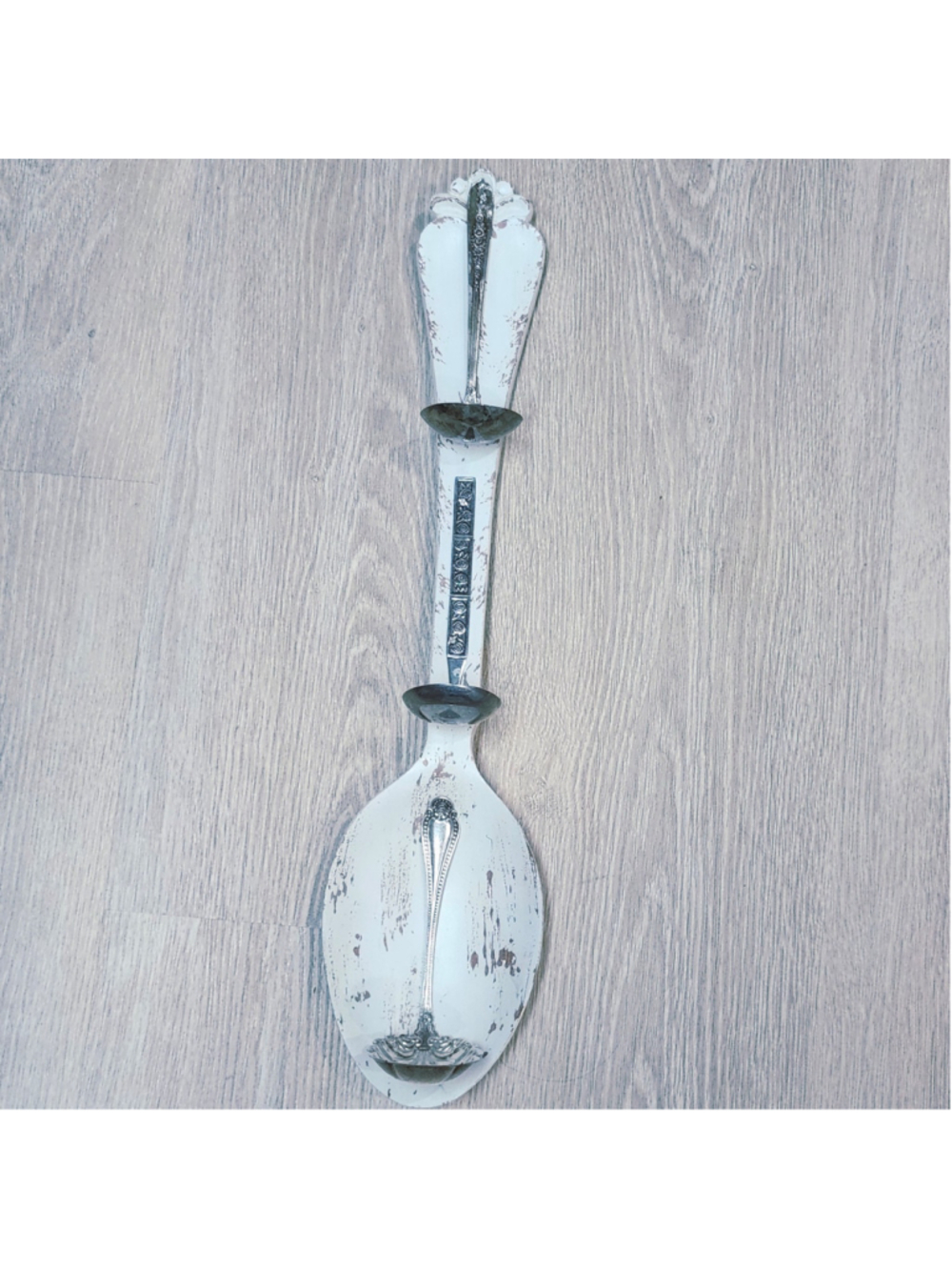 Rustic farmhouse big Spoon hanger shelf Handmade home decor